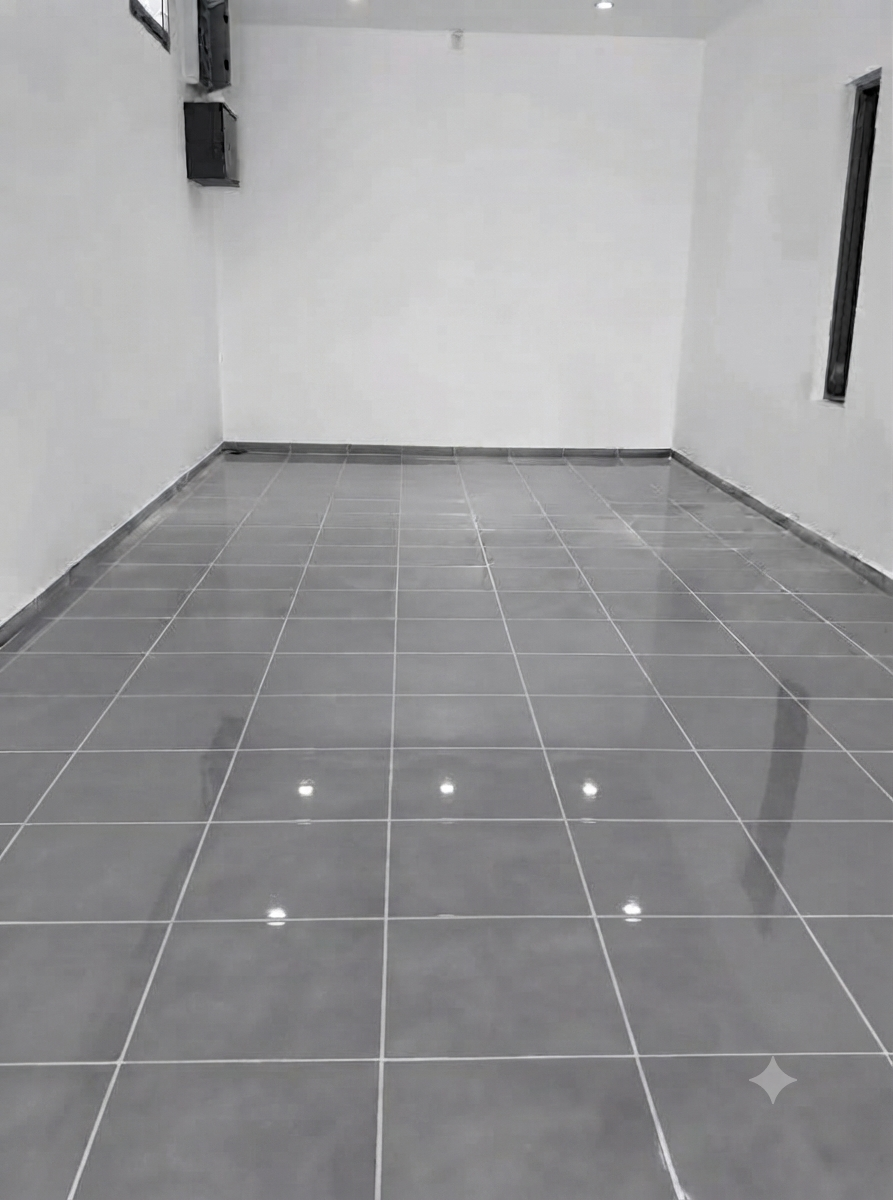Carrelage après décrassage